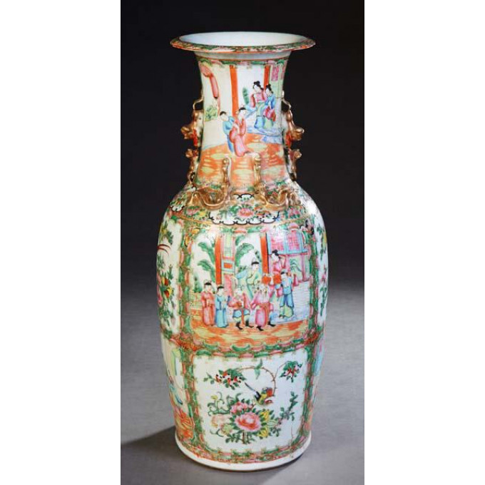 Appraisal: Large Chinese Famille Rose Porcelain Baluster Vase th c the