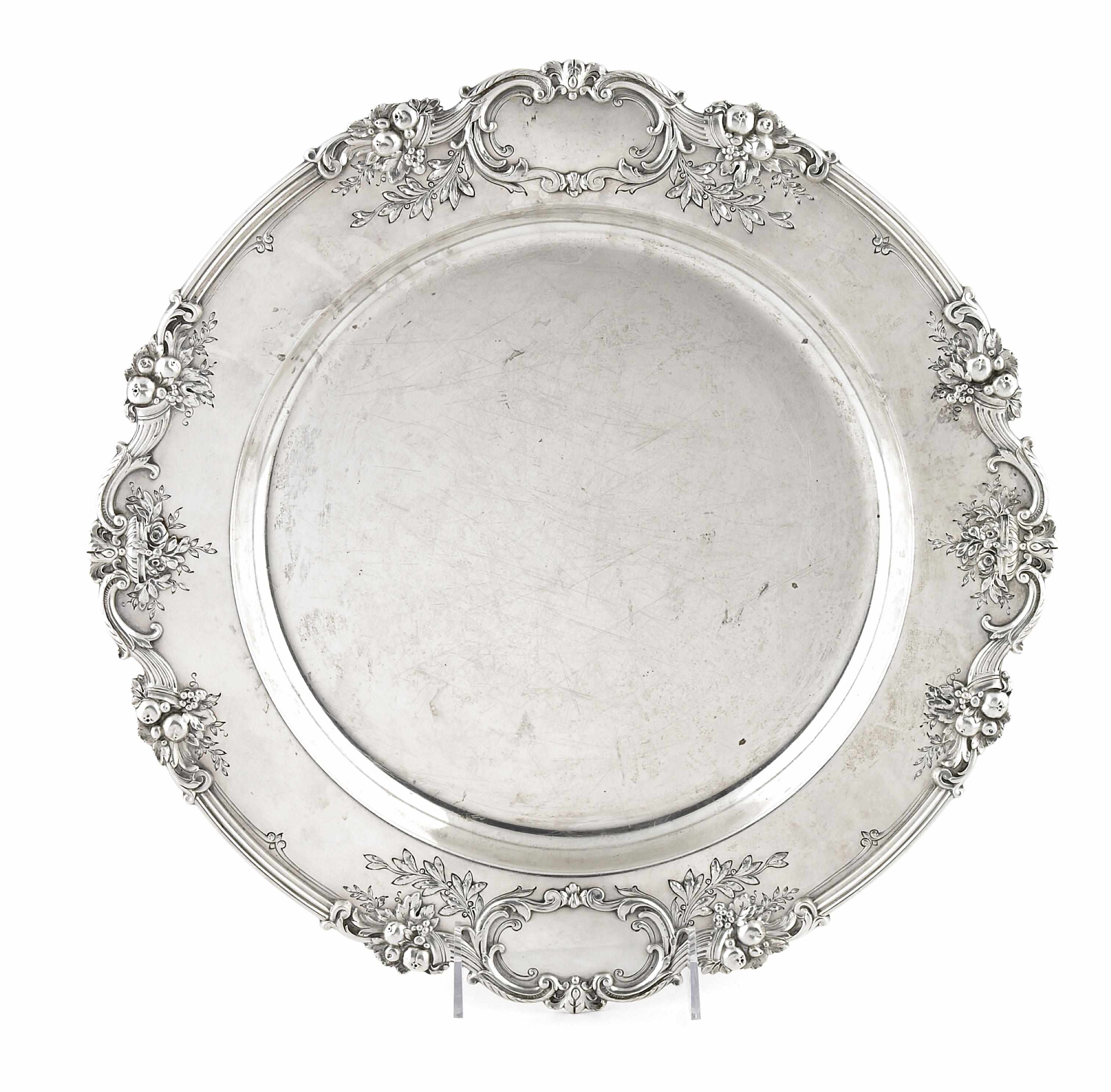 Appraisal: A Reed Barton 'Francis I' sterling silver circular platter th