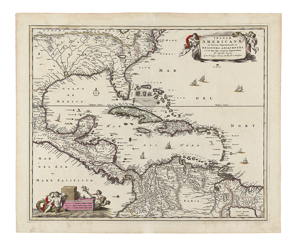 Appraisal: VISSCHER II NICOLAS Insulae Americanae in Oceano Septentrionali ac Regiones