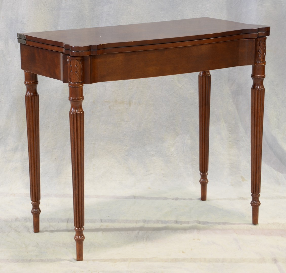 Appraisal: Cherry NE Sheraton style folding game table late th c