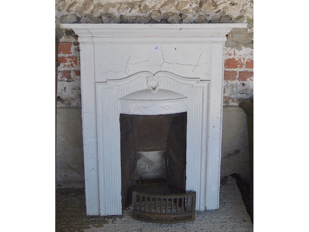 Appraisal: Victorian cast iron fireplace