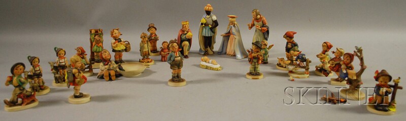 Appraisal: Twenty Hummel Ceramic Figures and a Five-piece Hummel Ceramic Partial