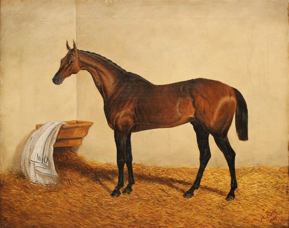 Appraisal: HARRY HENRY HALL BRITISH - A HORSE IN A STALL