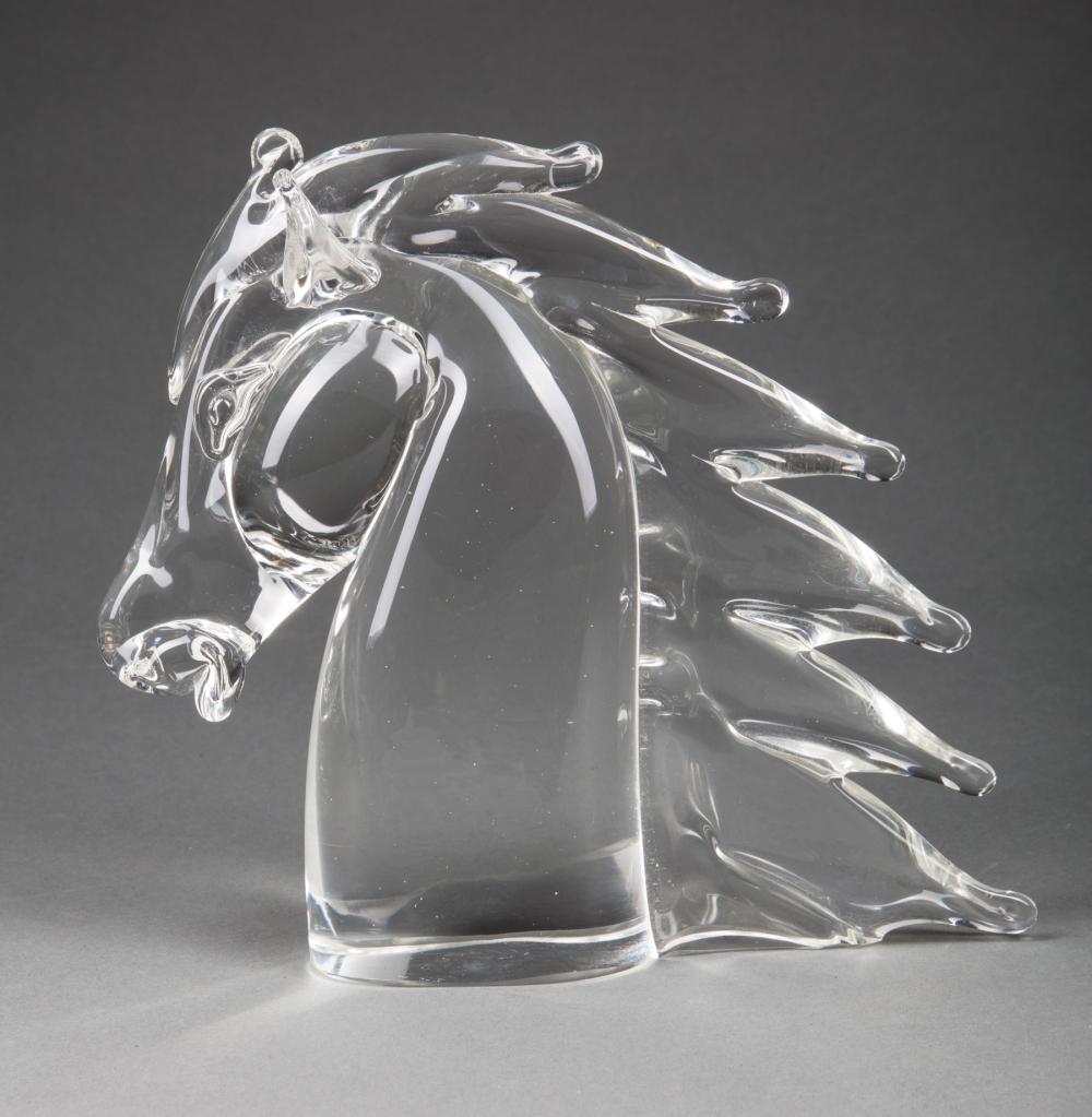 Appraisal: Italian Art Glass Horsehead probably Murano h in w in