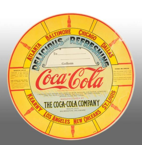 Appraisal: Set of Paper Coca-Cola Large Keg Labels Description s to