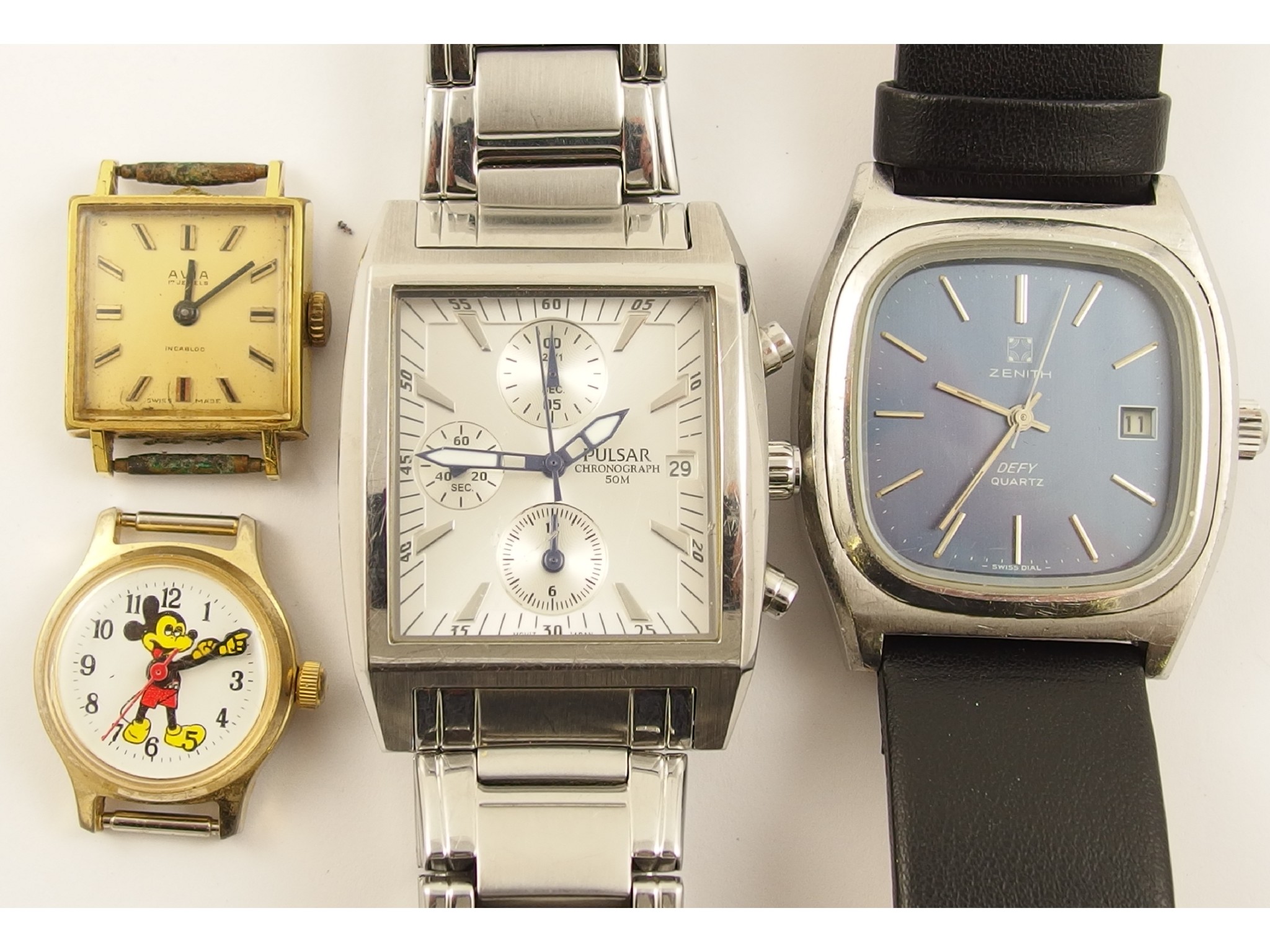 Appraisal: Two gents watches by Zenith and Pulsar and two watch