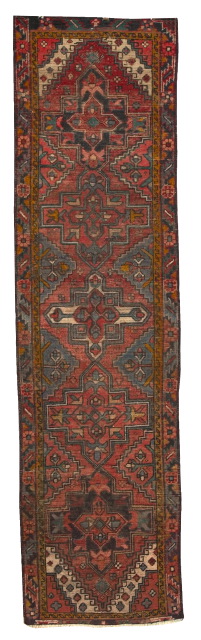 Appraisal: Semi-Antique Persian Heriz Runner ' x '