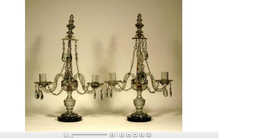 Appraisal: Pair of Anglo-Irish smoked glass girandolesearly th century