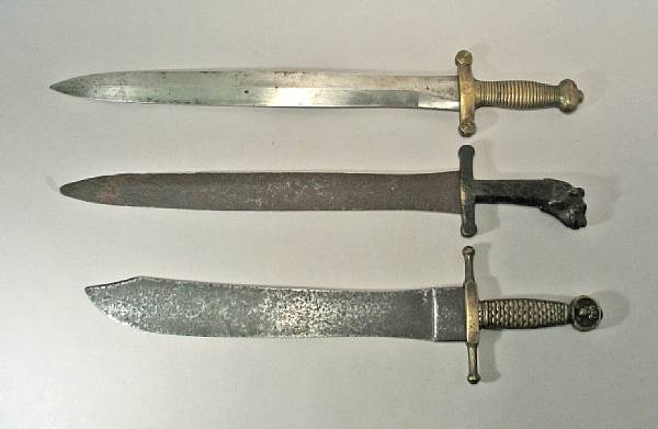 Appraisal: A lot of three th century military sidearms Comprising French