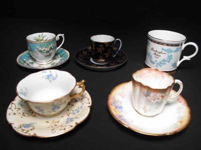 Appraisal: Assorted porcelain china cups and saucers Includes cup and saucer