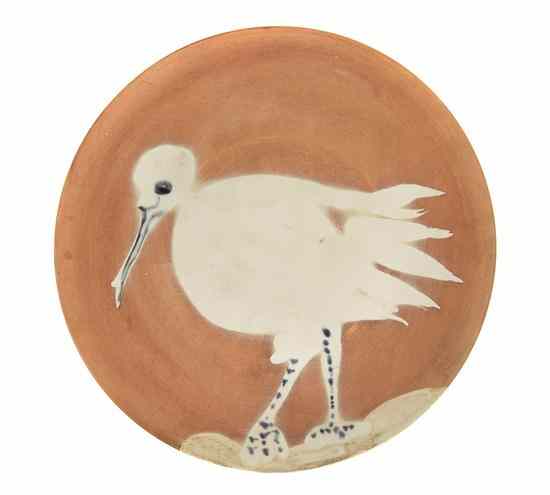 Appraisal: Pablo Picasso Spanish - Oiseau no ceramic plate edition inscribed