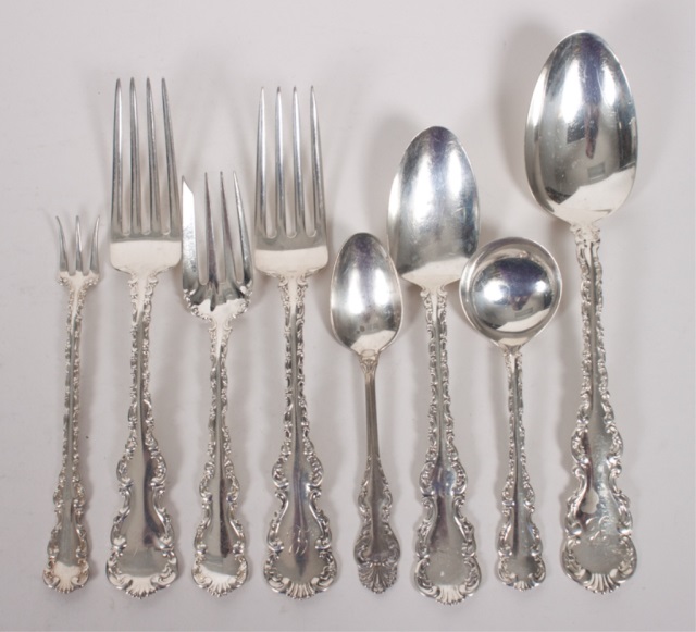 Appraisal: Gorham sterling silver -piece flatware service late th century Strasbourg