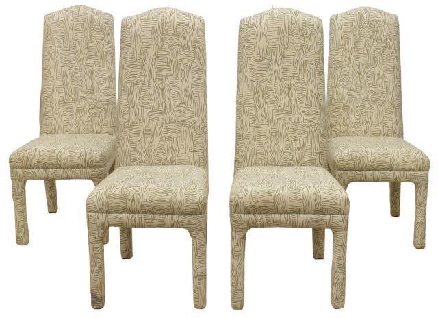 Appraisal: lot of Contemporary Parsons style dining chairs late th c