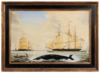 Appraisal: American School second half th century American and British Whaling