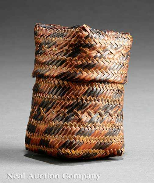 Appraisal: A Chitimacha Double Weave Trinket Basket late th early th