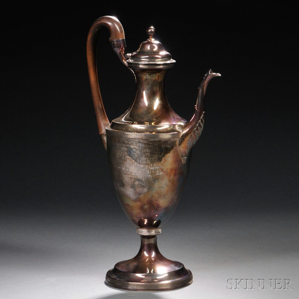 Appraisal: Large George III Sterling Silver Coffeepot London - Peter Ann