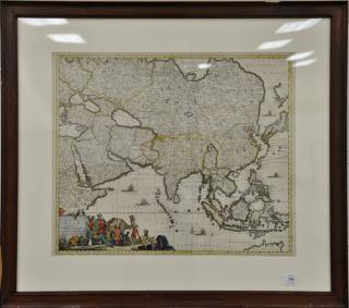 Appraisal: Hand colored engraved map Accuratissima totius Asiae tabula x Provenance