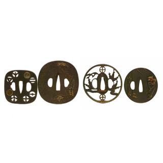 Appraisal: Four Iron Tsuba th th Century cm Four Iron Tsuba