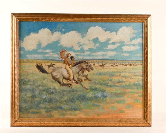 Appraisal: Joseph Anthony Atchison - Washington D C Indians on Horseback