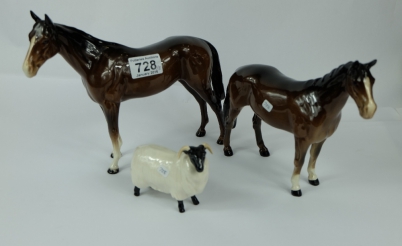 Appraisal: Beswick Huntsman Horse Bois Roussel Racehorse nd version damaged leg