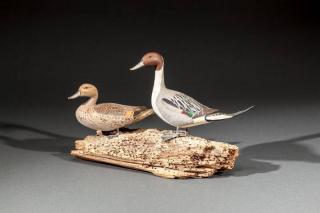 Appraisal: Miniature Pintail Pair Wendell Gilley - Southwest Harbor ME drake