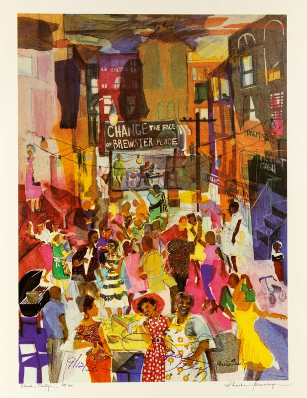 Appraisal: - Beasley Block Party Print Pheobe Beasley Block Party print