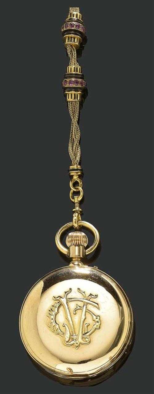 Appraisal: SAVONNETTE POCKET WATCH Ls DUMONT WITH CHAIN Geneva ca Ros