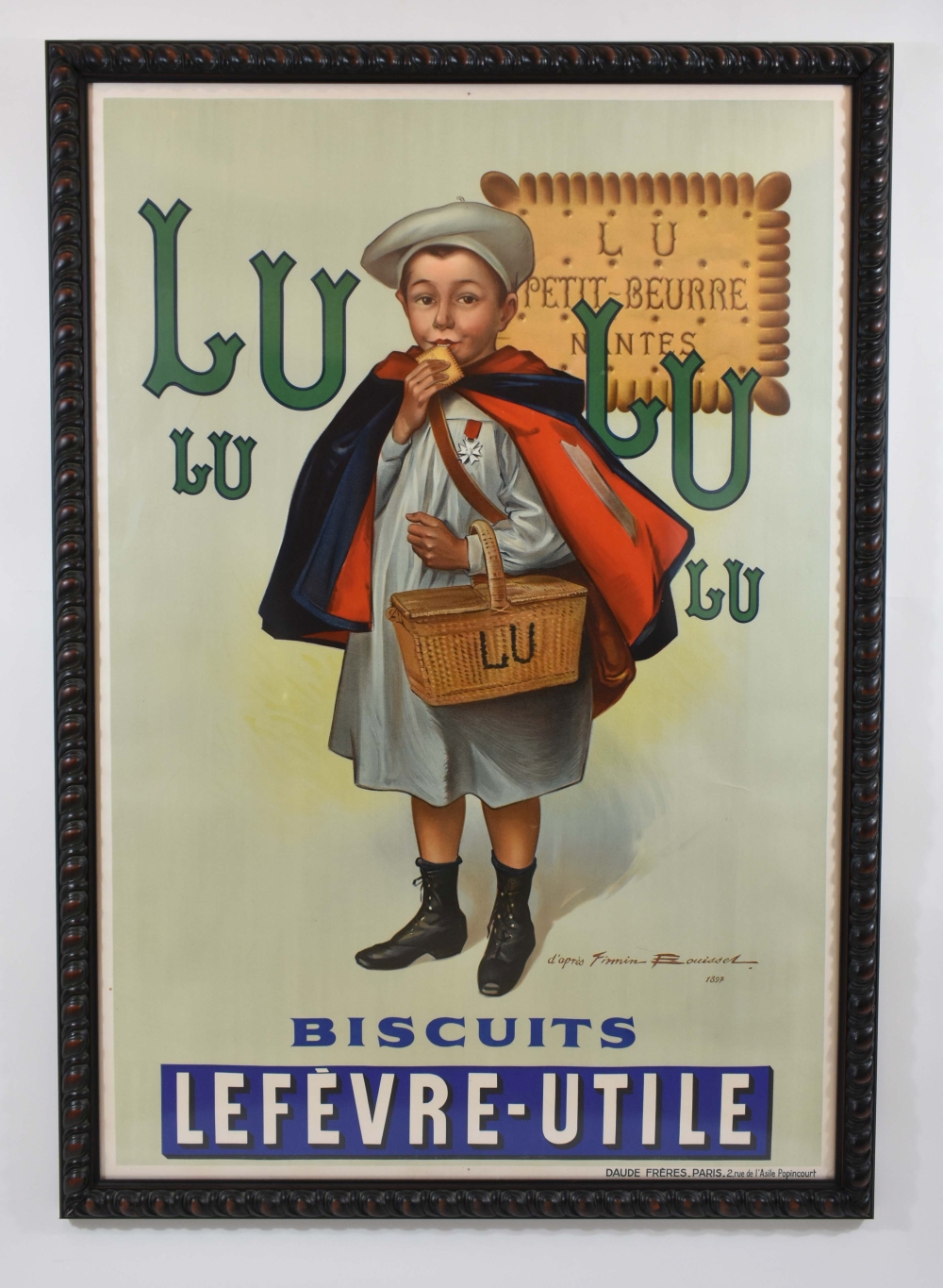 Appraisal: AFTER FIRMIN BOUSSET FRENCH Lu Lu Llefevre-Utile Lithograph in Color