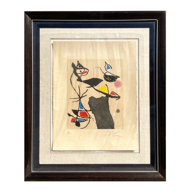 Appraisal: Certified Joan Miro Spanish - Signed aquatint Master Without A