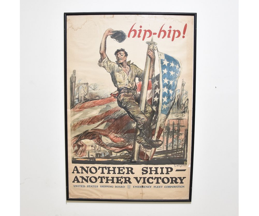 Appraisal: Poster - World War I Poster Large WWI Hip-Hip Another