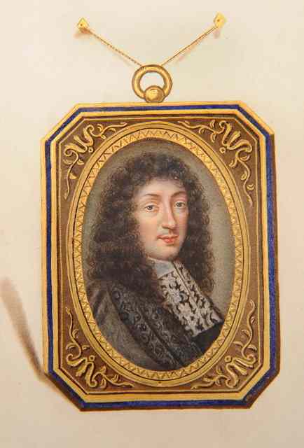 Appraisal: AFTER ROBERT VAUQUERA folio portrait miniature of Jean Baptiste Colbert