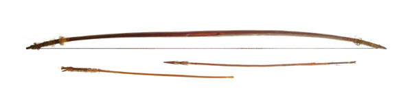 Appraisal: th CENTURY PLAINS INDIAN BOW WITH TWO ARROWS - IDENTIFIED