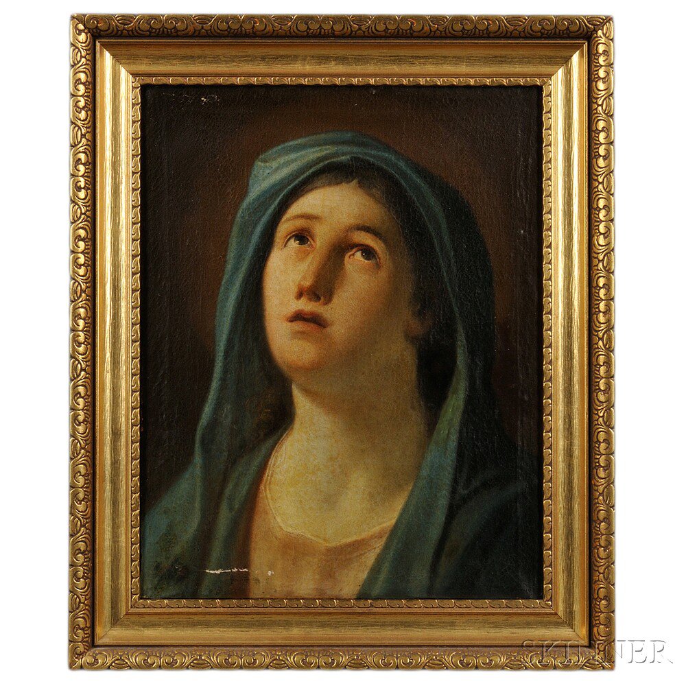 Appraisal: Spanish School th Century Portrait of Penitent Mary Magdalene Signed