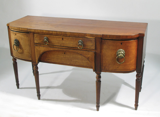 Appraisal: GEORGE III MAHOGANY SIDEBOARD English early th century the front