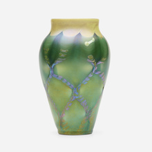 Appraisal: Tiffany Studios VASE USA c hand-blown Favrile glass h dia