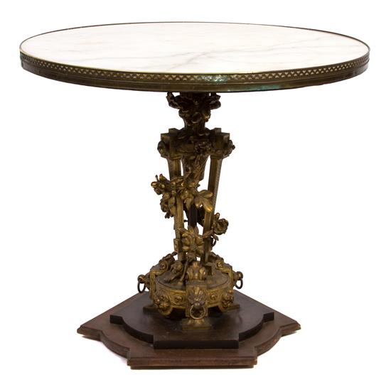 Appraisal: Sale Lot A Louis XVI Gilt Bronze Table th century