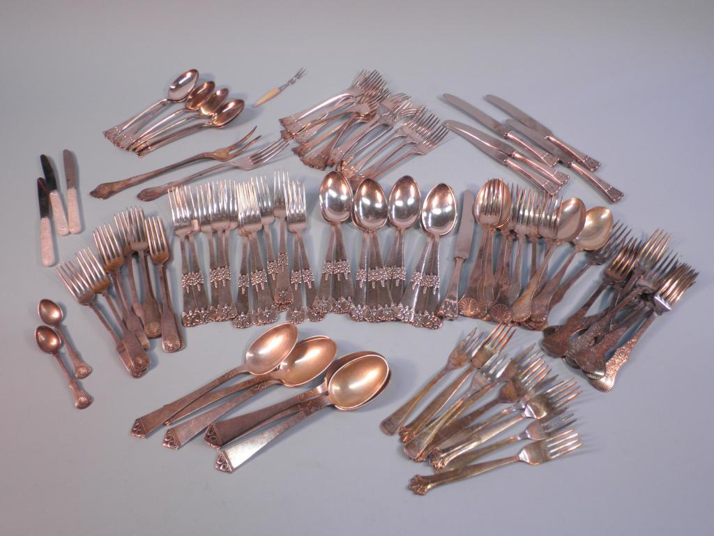 Appraisal: A large quantity of Norwegian silver plated cutlery some stamped