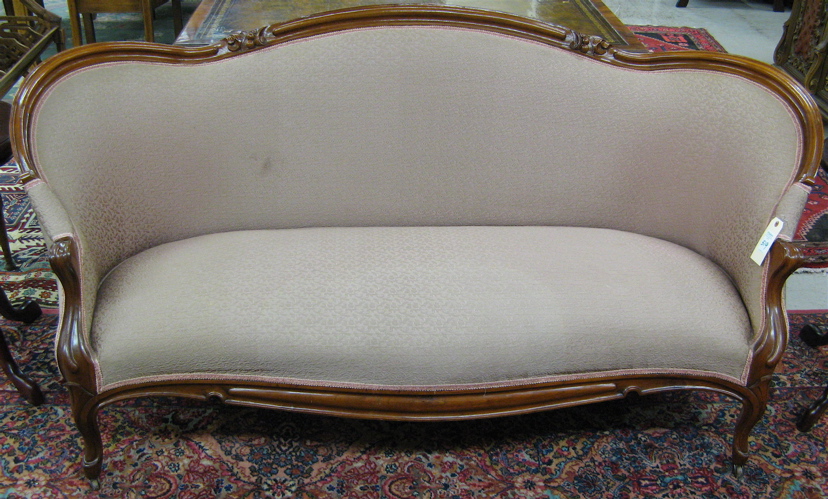 Appraisal: VICTORIAN SOFA Rococo Revival design last quarter of the th