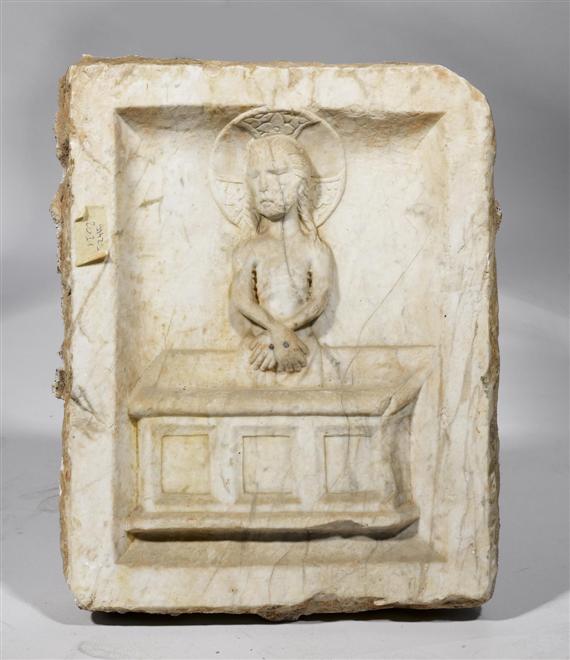 Appraisal: THE RESURRECTION Italy th century Light marble carved in relief