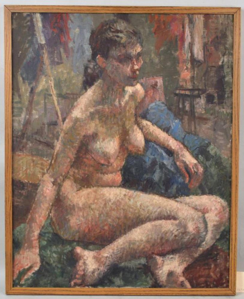 Appraisal: American School Seated Nude O C signed verso C Roth