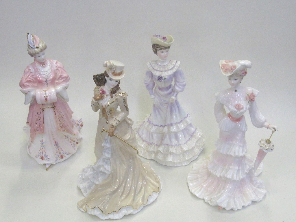 Appraisal: Four Royal Worcester figures - Louisa at Ascot Lady Alice