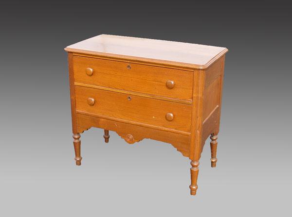 Appraisal: MID TO LATE TH CENTURY WALNUT DRAWER CHEST Raised on