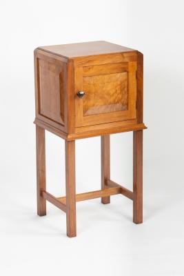 Appraisal: Gordon Russell a walnut bedside cupboard of square form with