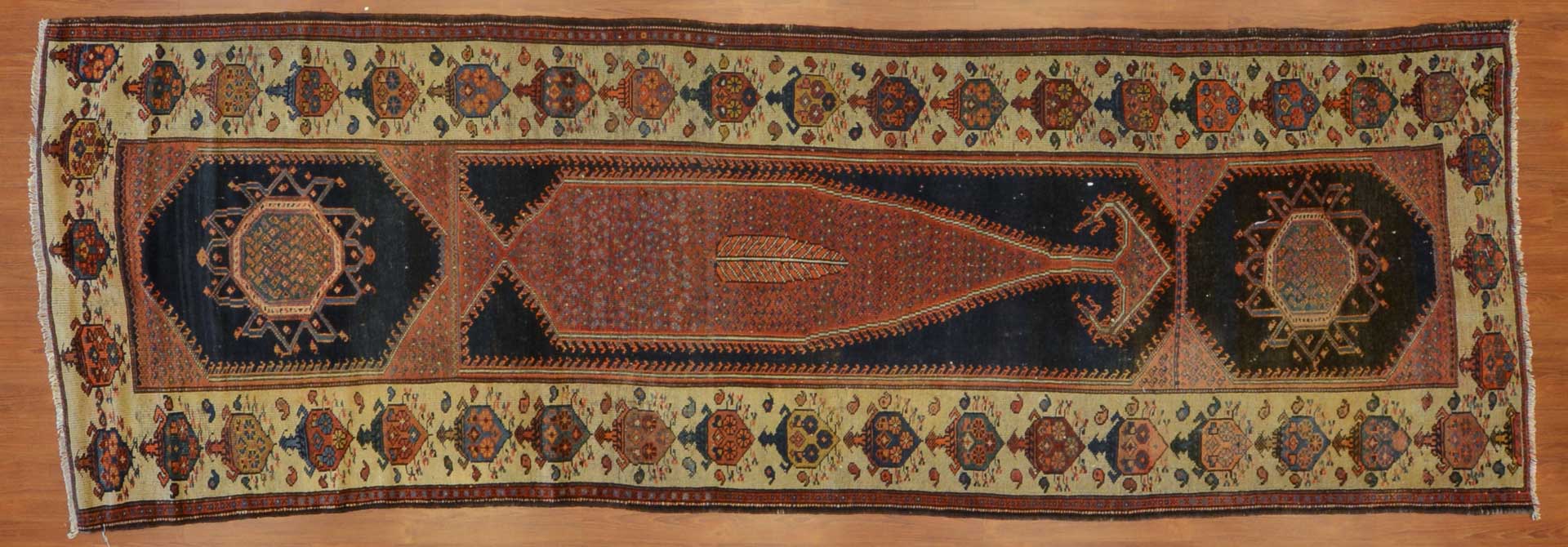 Appraisal: Antique Bahktiari runner approx x Persia circa Condition End reduction