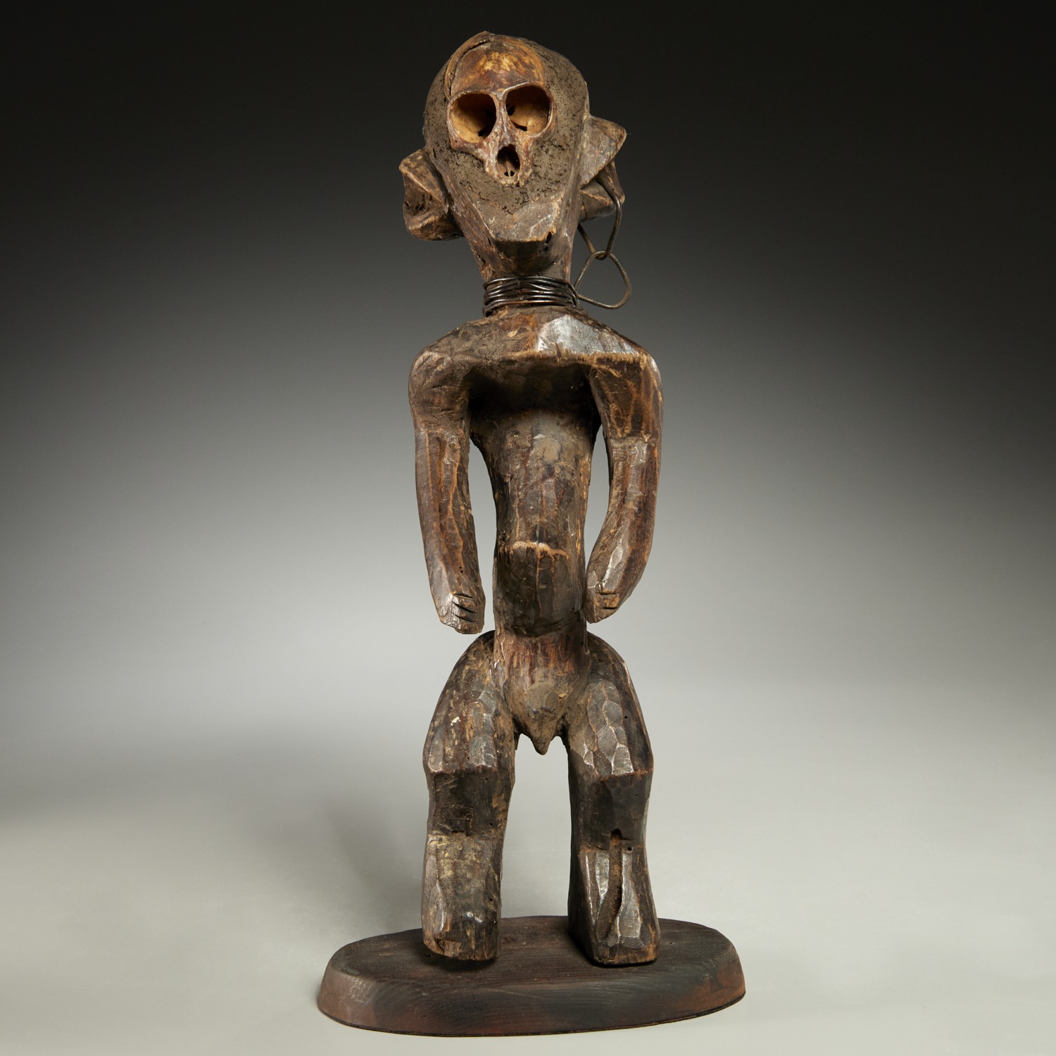 Appraisal: WEST AFRICAN MONKEY SKULL SHRINE FIGURE Late th th c