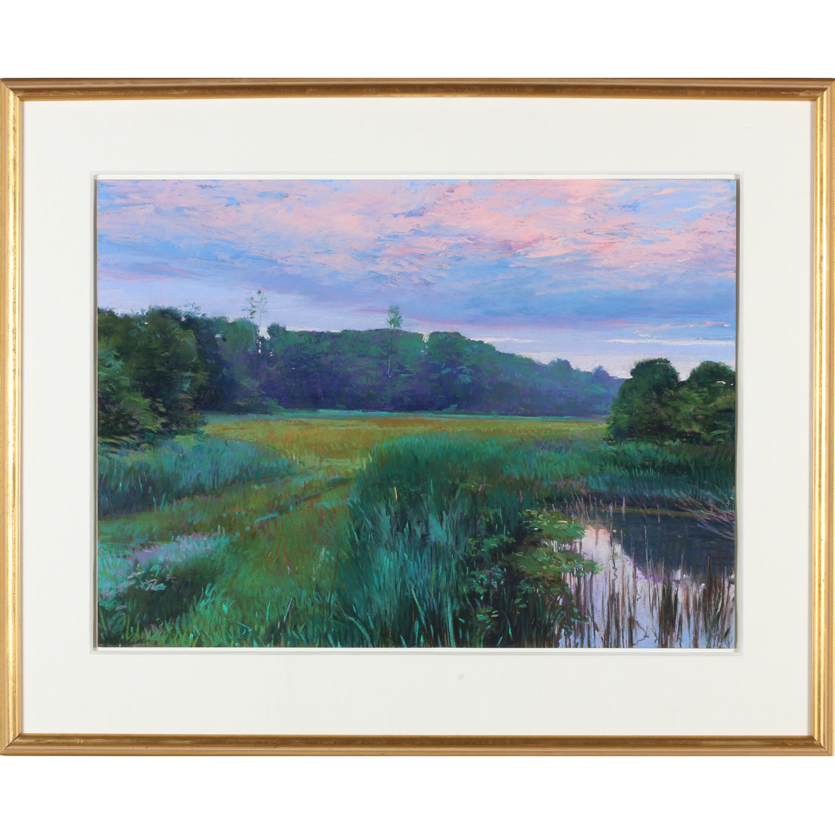 Appraisal: Charles Basham OH A Marsh Before Sunrise pastel on paper