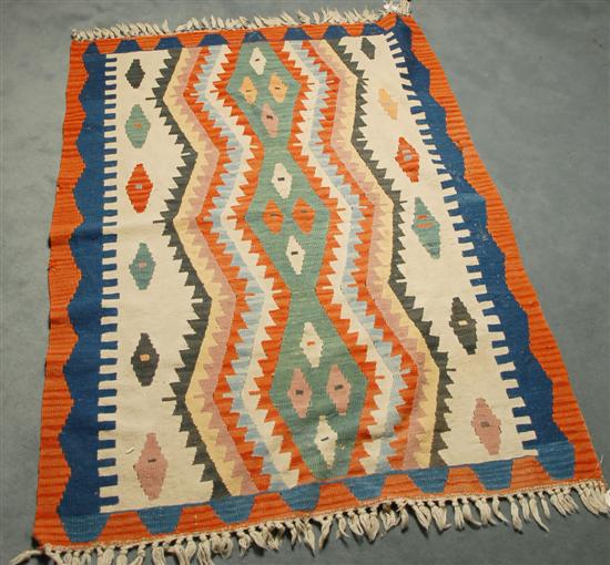 Appraisal: Middle Eastern Tribal Rug with colorful geometric pattern ' x