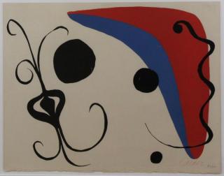 Appraisal: CALDER Alexander Lithograph Untitled Abstract Signed in red pencil and