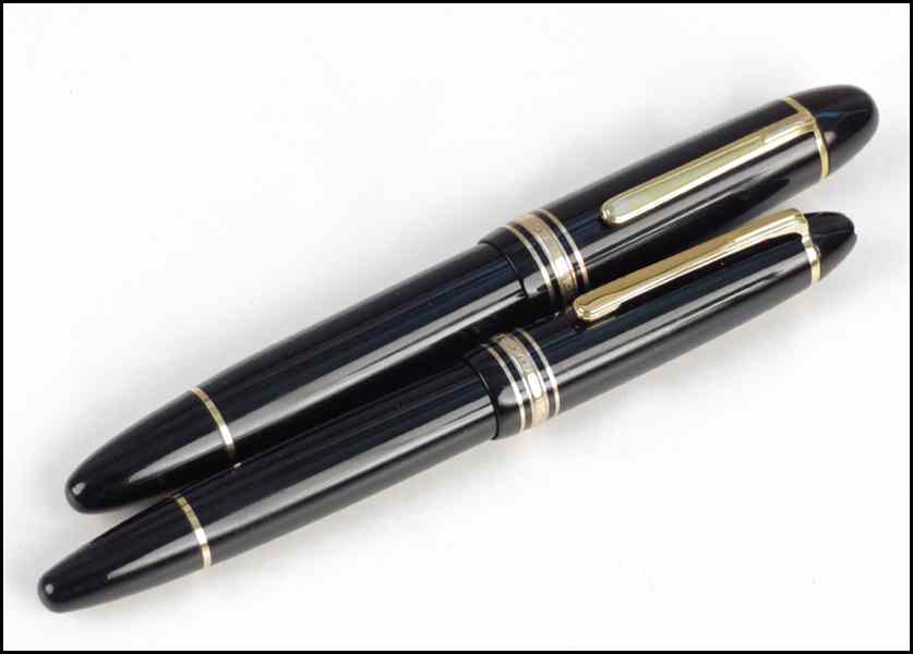 Appraisal: TWO MONTBLANC MEISTERSTUCK FOUNTAIN PENS Both with karat gold nibs