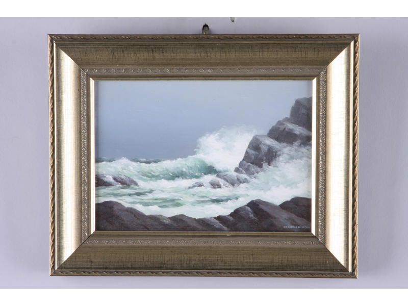 Appraisal: Francis Dixon American - Rough Seas oil on masonite signed